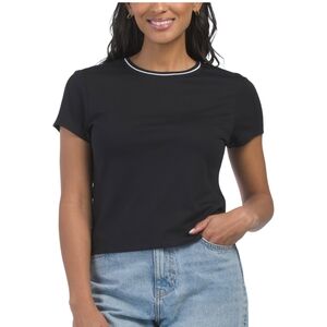 NWT Tahari Black Essential Tee (XS) – Soft Stretch, Wardrobe Staple, Giftable